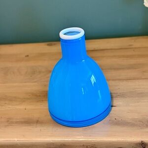Holmegaard Beacon Vase Blue Cased Glass Danish Modern Decor